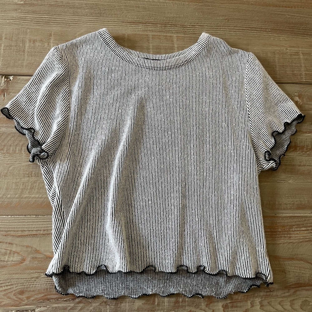 Striped Cropped Tee
